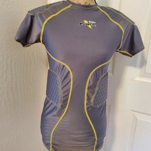Riddell “Power” Padded Football Athletic Compression Shirt – Men's XL,  Gray